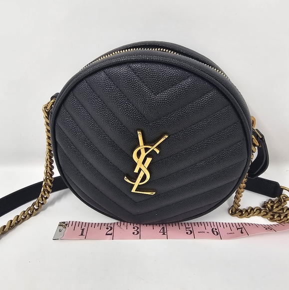 Yves Saint Laurent Paris Vinyle Round Camera Shoulder Bag - Picture 13 of 16